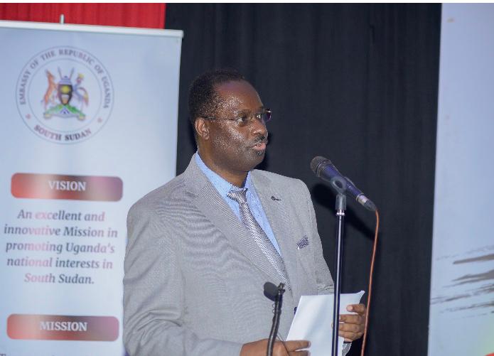 The Ambassador of Uganda to South Sudan, H.E Brig. Gen. Ronnie Balya hailed the excellent bilateral relations between Uganda and South Sudan, during a cocktail reception to celebrate Uganda's 60th Independence Anniversary hosted by the Embassy of Uganda