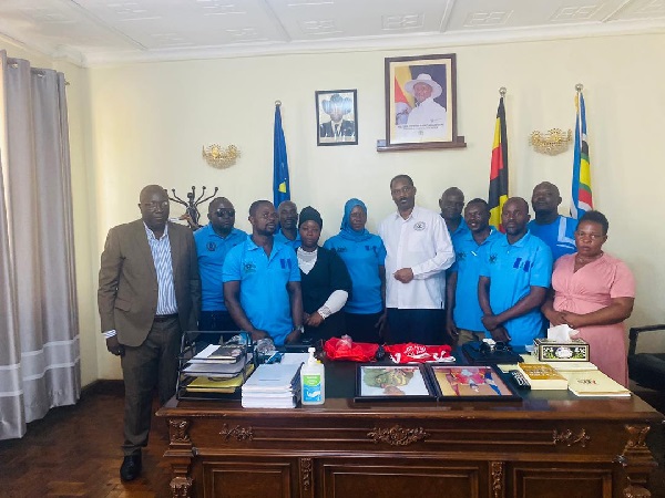 The Baganda Nkoba Zambogo Cultural Association paid a Courtesy visit to H.E. Amb. Brig.Gen. Ronnie Balya 'ndc'.