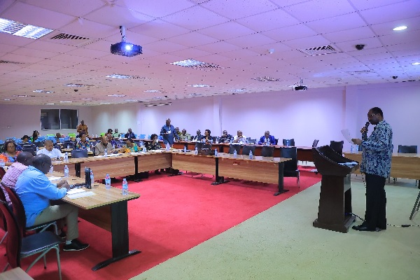 H.E. Amb. Brig. Gen. Ronnie Balya 'ndc' Presenting paper during the Ambassador's Conference held at the Civil Service College in Jinja, aims to achieve several objectives, including enhancing performance and innovation among missions, and facilitating pee