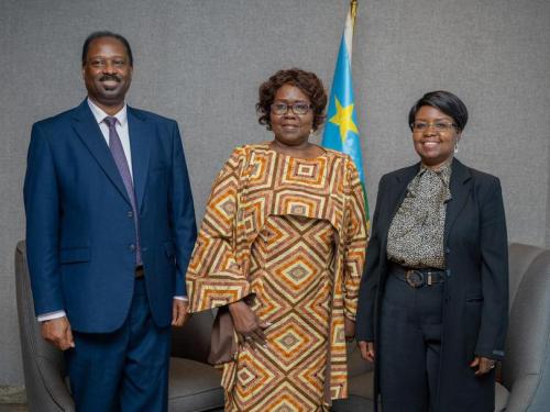 H.E AmbGen Ronnie Balya 'ndc' on 21/7/25 had a fruitful meeting with Her Excellency the Vice President Josephine Lagu.